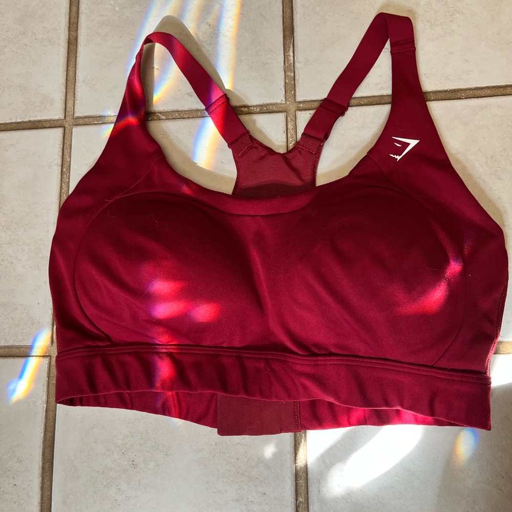 Red Gymshark sports bra
